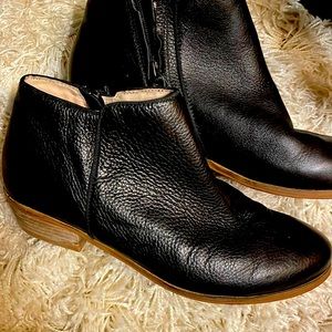 Black leather booties, SOFTWALK classy comfort walking shoes